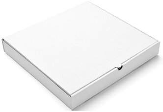 Коробка под пиццу 400х400х40мм Т12 профиль Е белая гофро 50/50