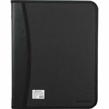 Папка на молнии пластик А4, 2 отд. 4 кармана, чер