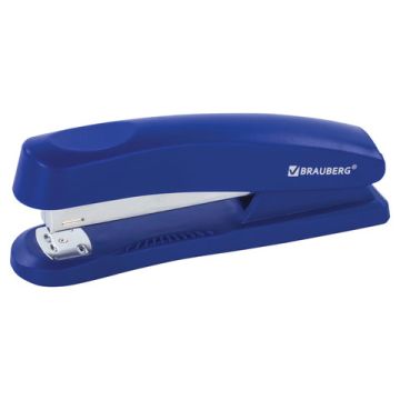 Степлер №24/6 26/6 до 30л полнозагрузочный, синий Standard+ BRAUBERG 1/12