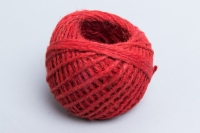Шпагат джутовый полированный 1120текс 2 нити 50м бобина красный 1/1