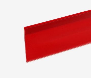 Держатель для ценников 1000мм полочный самоклеящийся красный 1/10/100