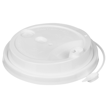 Крышка для бумажных стаканов d 80 мм с питейником флип-топ белая  ВЗЛП 50/1000 