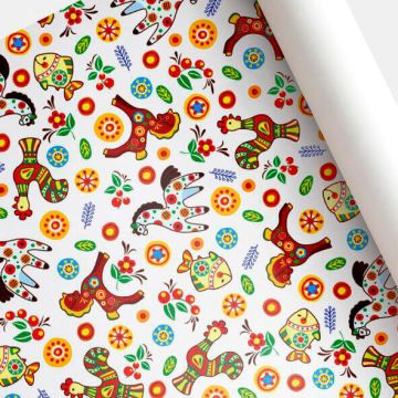 Бумага упаковочная 68,5х100см Свистульки Интерпак 1/50