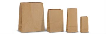 Пакет бумажный крафт 120х80х335 60гр/м без ручек и печати 900/900