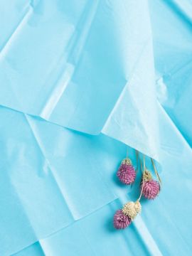 Бумага подарочная Тишью в листах 50х66см бирюзовая 10/10