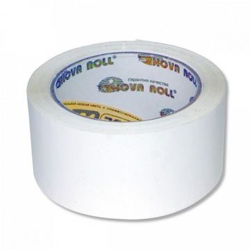 Клейкая лента цветная (48х66) белая  Нова Ролл 204 6/36 