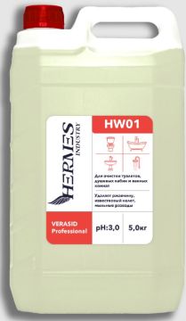 Средство жидкое 5кг чистящее PROFESSIONAL VERASID HW01 Антиналет и Антиржавчина Hermes 1/4