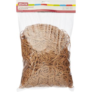 Резинка банк 1000гр 60мм натуральный каучук натур цвет Attache 1/20