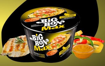 Продукты, Лапша куриная с пряным соусом Big Bon 95г 1/24