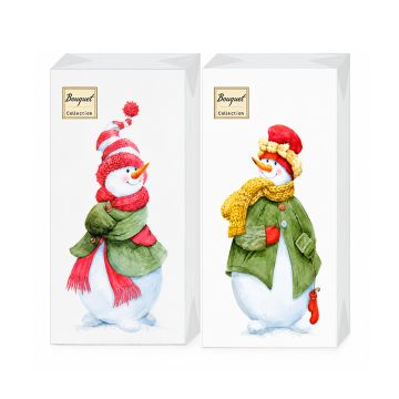 НГ Салфетки (33х33) 2-сл Забавные снеговики (20) 1/12