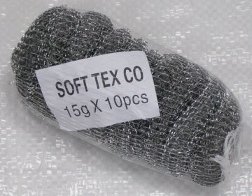 Мочалка для посуды стружка сетка S-985 SafiTex (10шт) б/н 1/10/120