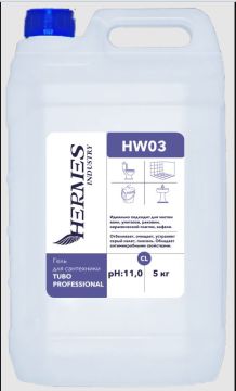 Средство жидкое 5кг гель для сантехники PROFESSIONAL TUBO HW03 Hermes Industry 1/4