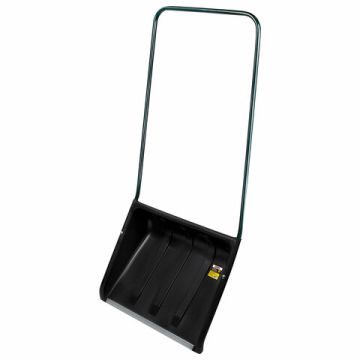 Лопата снеговая 580х450 (скрепер) черный пластиковый метал рукоятка 110см 1/5 