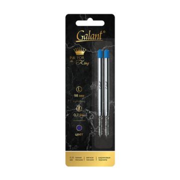 Стержень шариковый масляный синий 98мм линия 0,5мм метал корпус тип PARKER компл 2шт 1/20 