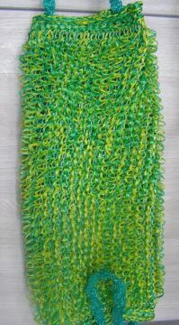 Мочалка для тела вязаная фабричная двойная (арт 024) 1/100