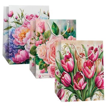 Пакет подарочный бумажный (18х23х10) ламинир Микс №1 АССОРТИ 1/360