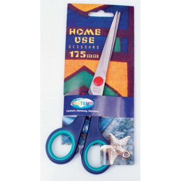 Ножницы 175мм метал сине-зелен вставки европодвес Home Use Centrum 1/12/240