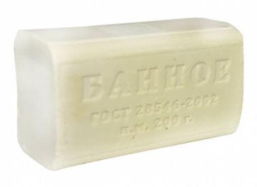 Мыло туалетное 100гр без обертки Банное Калужский МЗ 1/90