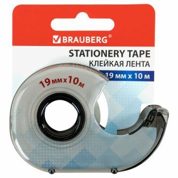 Канц.лента 12х10 прозрачная в диспенсере Brauberg 1/12/144