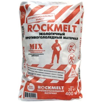 Реагент антигололедный ROCKMELT MIX (Рокмелт Микс) 20кг, техническая соль, мешок