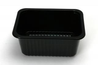 Лоток под запайку 187х137х83 с ребрами черный ПП 320/320