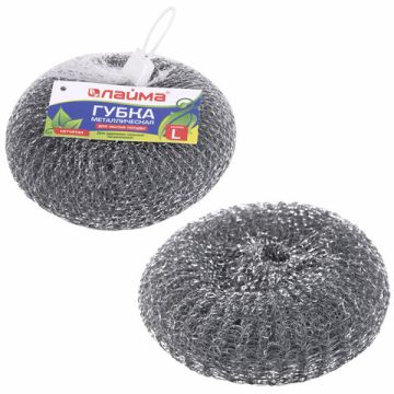 Мочалка для посуды метал. ЛАЙМА, сетчатые 60г 1/120