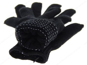 Перчатки спец двойные утепленные ПВХ точка черные ЗИМА  5/250