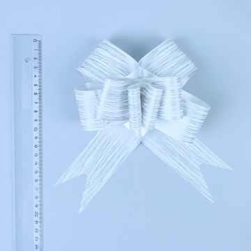 Бант-бабочка 5см белый Линии 10/5000 