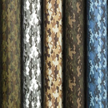 Бумага упаковочная 70х100см ЗОЛОТАЯ СКАЗКА Military ассорти 1/50