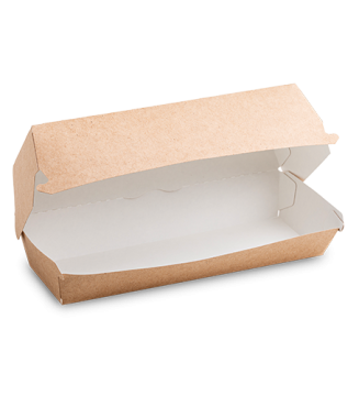 Лоток бумажный крафт 215х75х80мм для фастфуда ламин OSQ HD BOX 50/400 