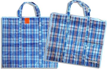 Сумка хозяйственная с молнией (80х60+30) Клетка 1/120