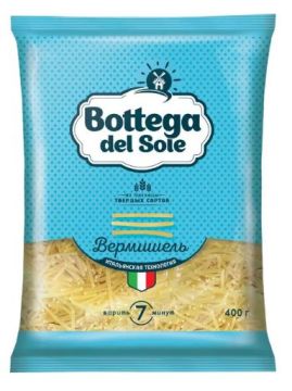 Продукты, Макаронные изделия Вермишель Bottega del Sole 400 г 1/20