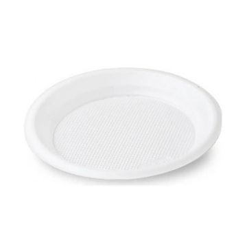 Тарелка d-205 СВЧ белая ПП ИнтроПластик 100/2000