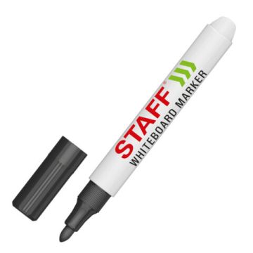 Маркер для доски черный 1-3мм стираемый STAFF BASIC WBM-200 1/12