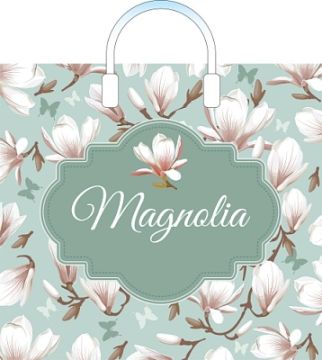 Пакет с пластмассовыми ручками (38х34)-90 Магнолия 10/150