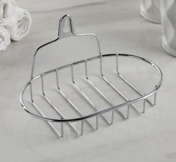 Мыльница овальная хром 13,5х10,5х8см 1/200