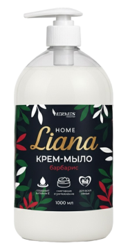 Мыло жидкое крем 1л с дозатором  HOME Liana Барбарис Hermes Industry 1/12