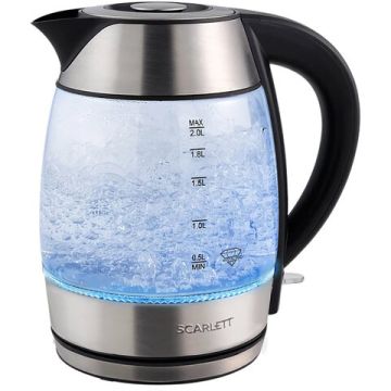 Чайник SCARLETT SC-EK27G13 2л 2200Вт закрытый нагревательный элемент стекло сталь 1/4 