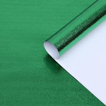 Бумага подарочная 50х70см фольгированная зеленый 1/1