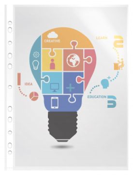 Перфофайлы А4 40 мкм тисненые 100 шт Бюрократ Премиум 1/33