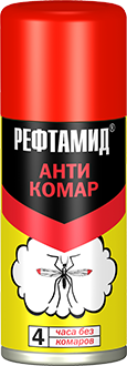 Репеллент аэрозоль от комаров, клещей и мошек Рефтамид 100мл  Сибиар 1/15