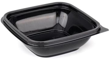 Контейнер ПП 250мл (126х126х38,5) СпК-1212 Кубик черный ПолиЭр (крышка 450196) 50/500 