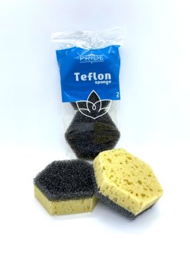 Губка для посуды (2шт) 90х80х30мм Teflon Кухончик 1/40