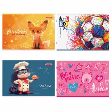 Альбом для рисования 24л А4  скоба Микс ПИФАГОР 1/8/64