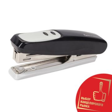 Степлер №10 BRAUBERG 12л черный, ГАРАНТИЯ 5 ЛЕТ