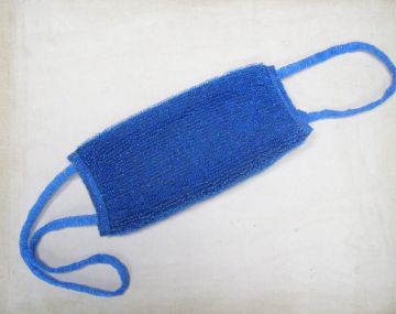 Мочалка для тела вязаная фабричная короткая  1/100