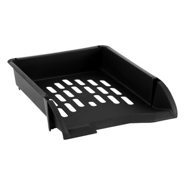 Лоток горизонтальный для бумаг 340х255х70мм черный Лидер СТАММ 1/6 