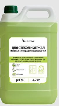 Средство для мытья стекол и зеркал канистра 5л HOME Лайм HIBERG 1/4 