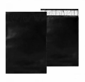 Курьер-пакет п/э 240х320+40мм 50 мкм клапан без кармана ЧЕРНЫЙ 50/1500