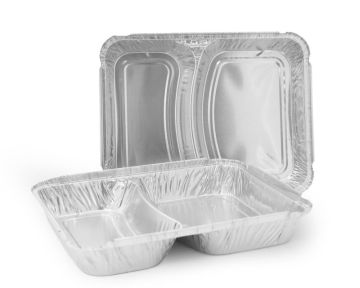 Касалетка форма алюминиевая 227х177х30/195х145мм 840мл 2-секц L-край 50/400 